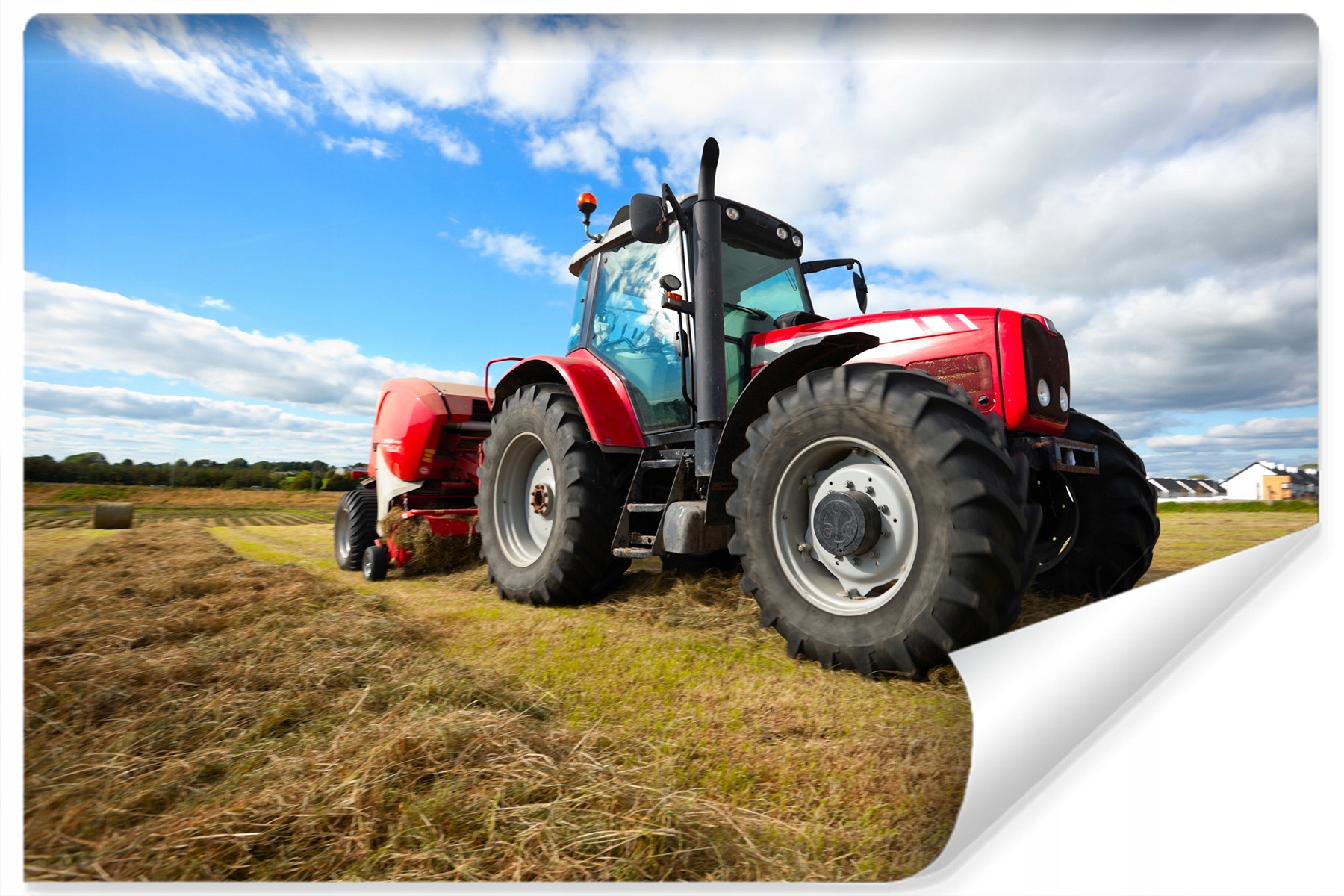 Fototapeta Červený traktor pro mládež 90x60