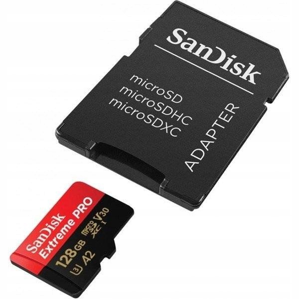 Karta pamięci SanDisk Extreme PRO microSDXC 128 GB Pojemność karty 128 GB