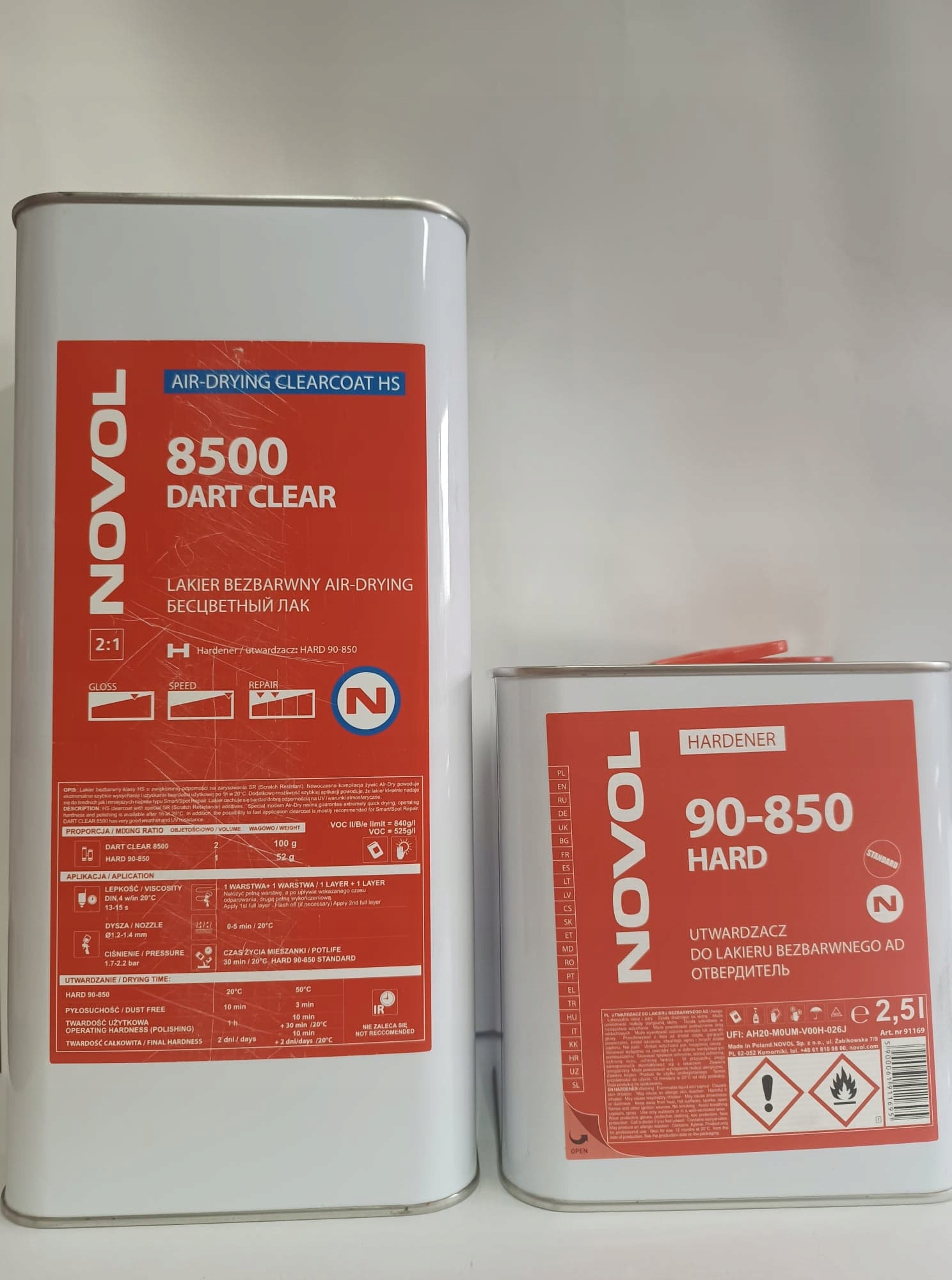 

Novol 8500 Lakier bezbarwny 5L+2,5 utw.