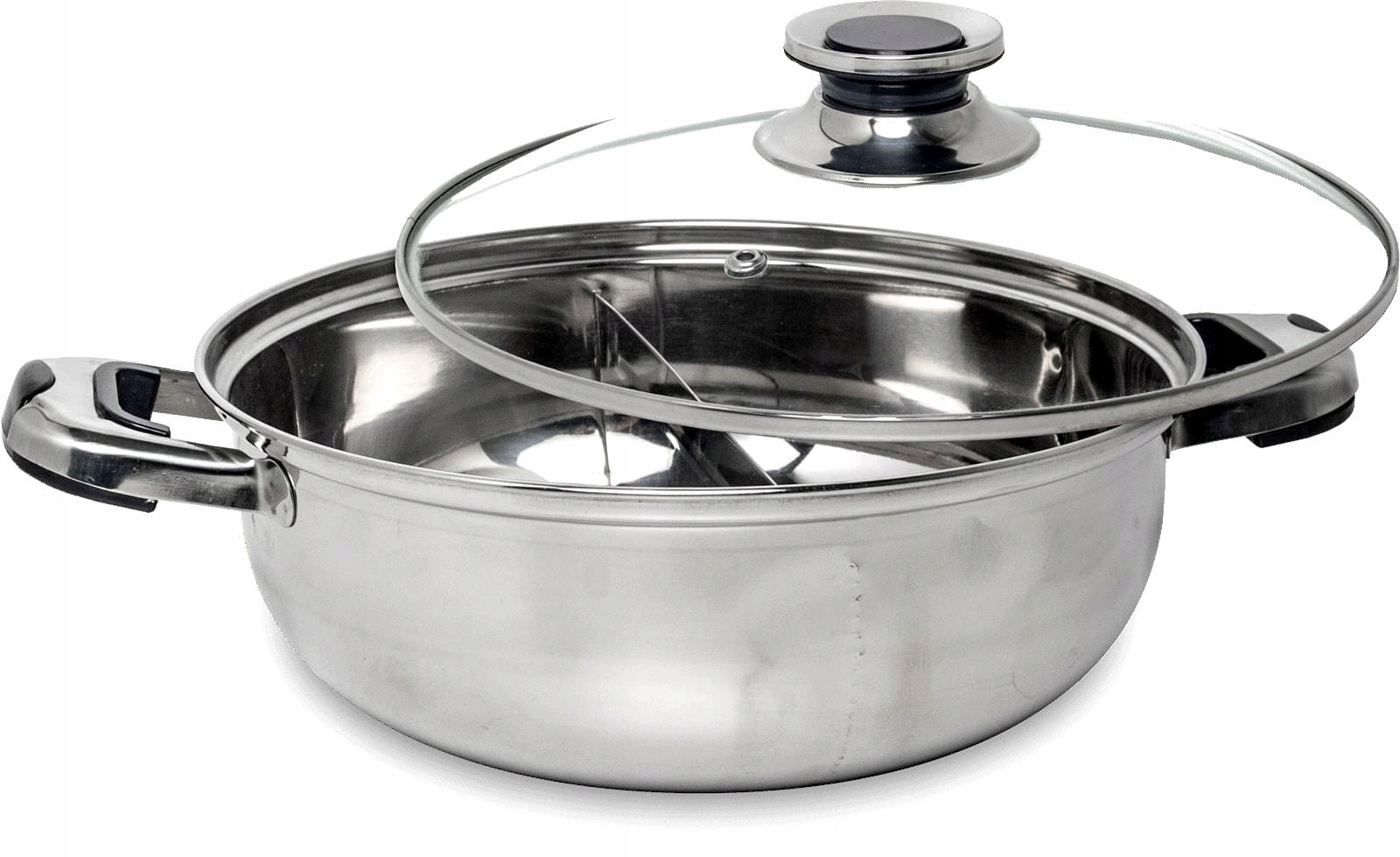 Čínský Hrnec Fondue Hot Pot dělený Průměr 32 cm Nerezová Ocel