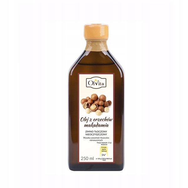 

Olej z orzechów macadamia tłoczony na zimno 250ml