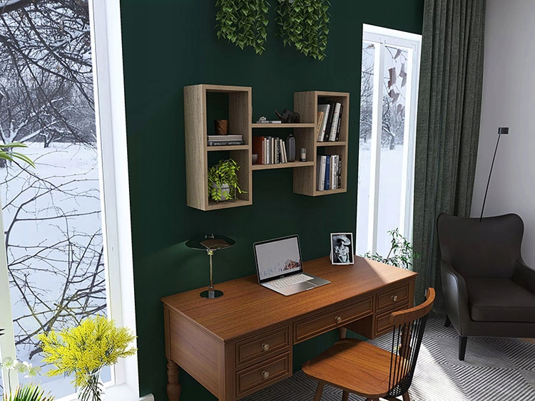 PÓŁKA ŚCIENNA SKANDYNAWSKA BIBLIOTECZKA NA KSIĄŻKI Wysokość mebla 60 cm