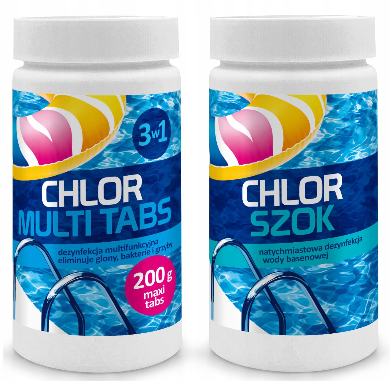 

Chlor Multi Tabletki Szok Zestaw Do Basenu 2x1KG