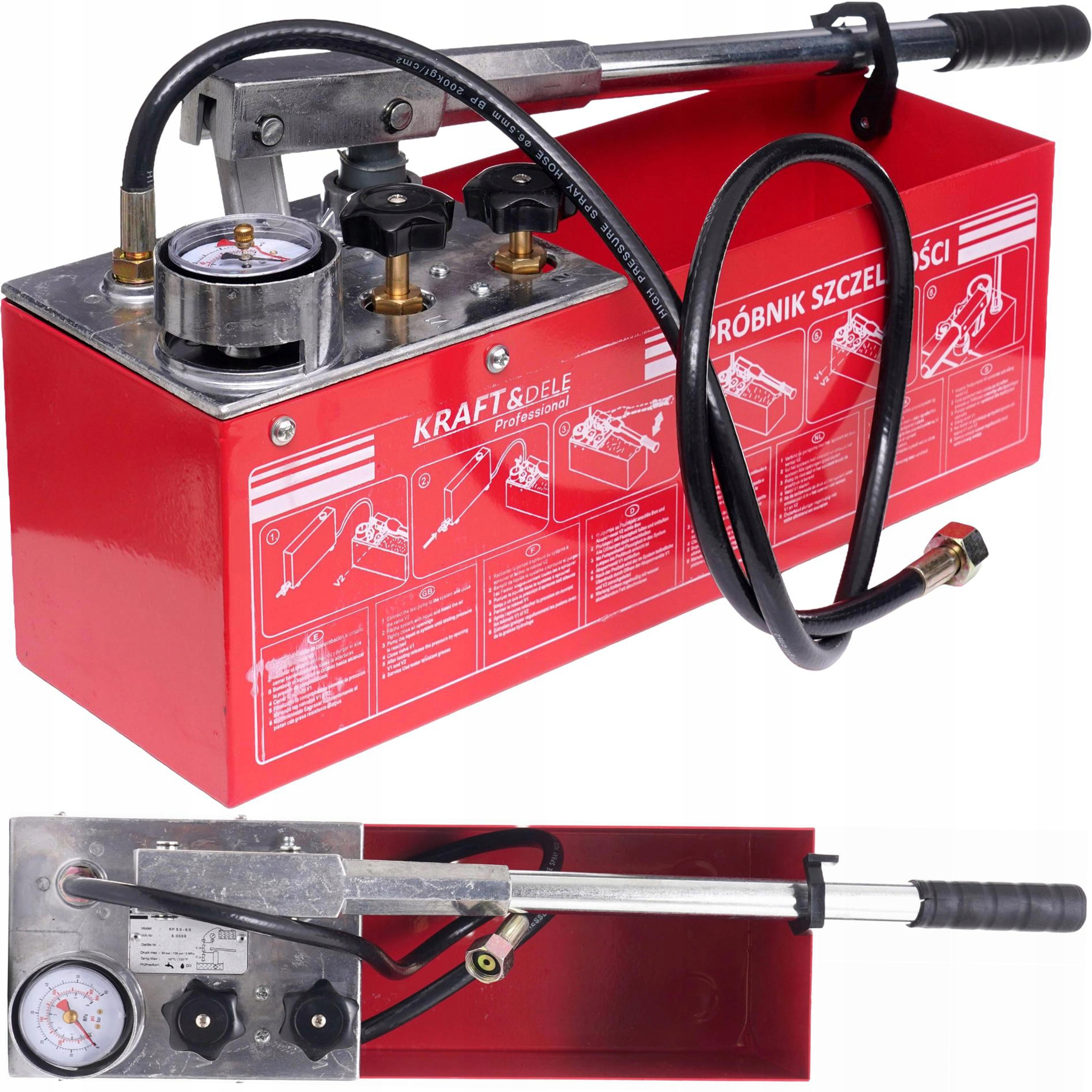 Kraft&dele KD10478 Čerpadlo pro tlakové zkoušky 12L 50bar Voda Olej