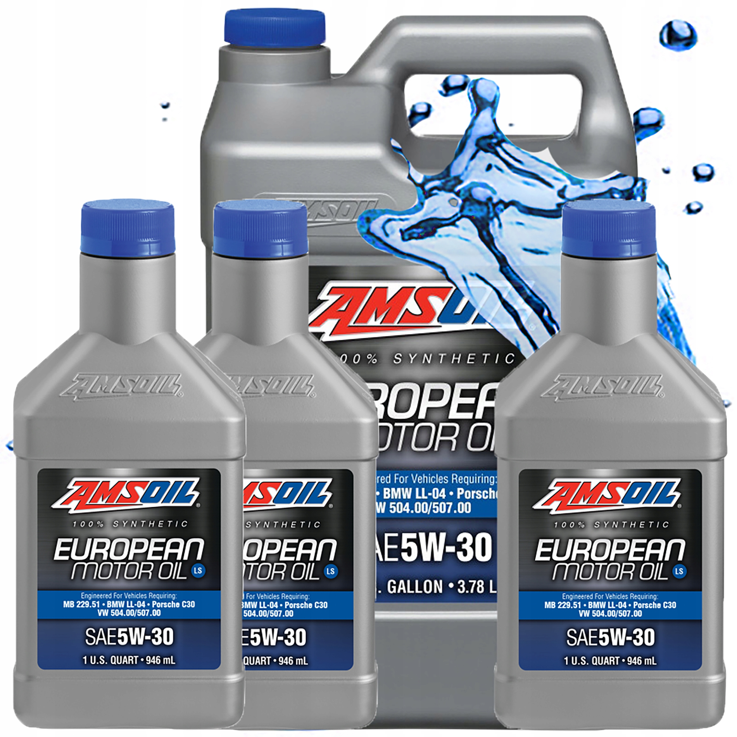 Syntetický Motorový Olej Amsoil 5V30 European Motor Oil Low Saps Ael 6,62
