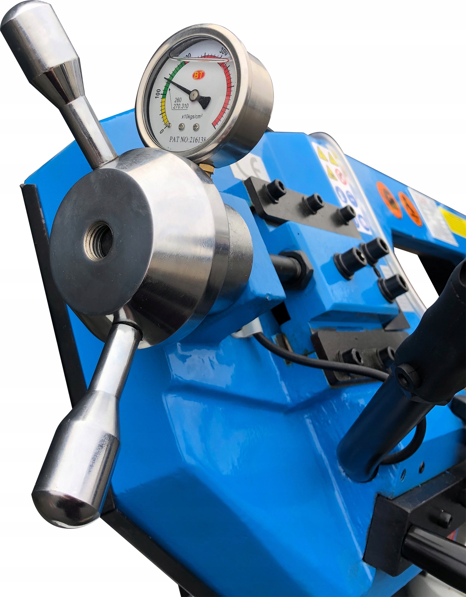 TENSOMETR ZEGAROWY POMIAR NAPRĘŻENIA PIŁ TAŚMOWYCH MANOMETR DO PRZEICNARKI Akcesoria i osprzęt inne