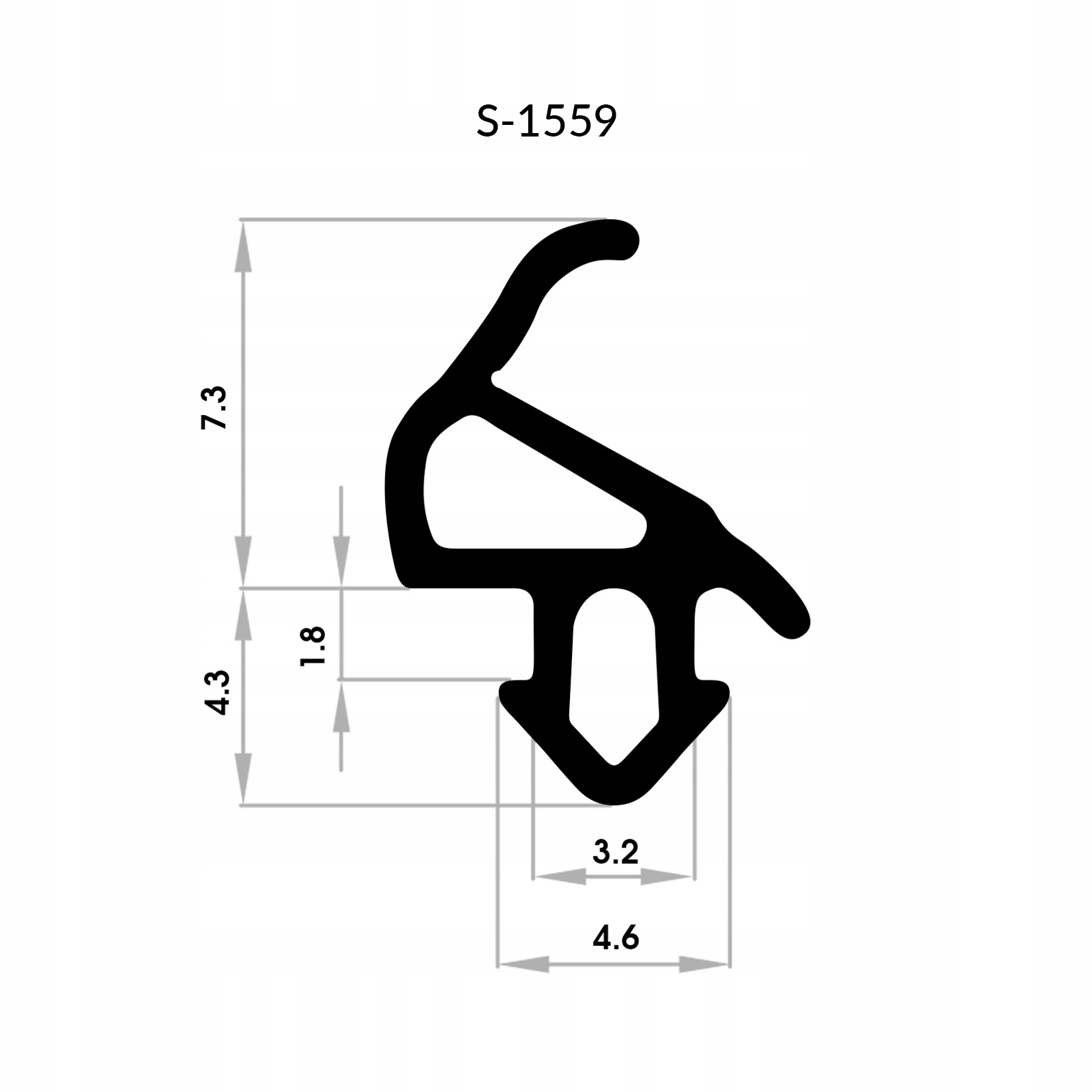 

Uszczelka do Okien Pcv Aluplast S-1559 1m