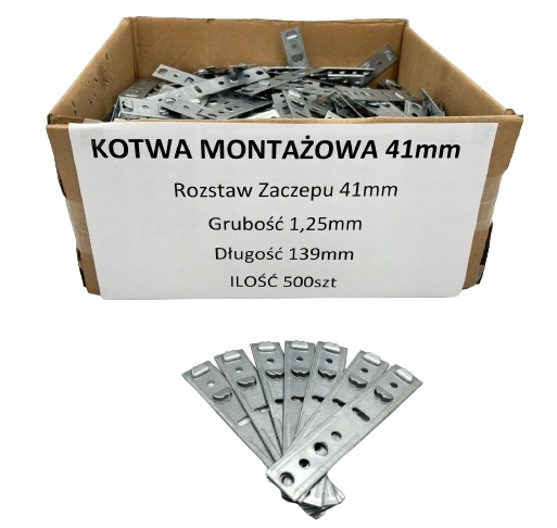 Montážne kotvy 41 mm Schuco Rehau Trocal 70 mm 500 ks