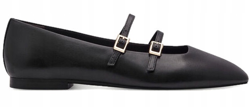 Tamaris černé kožené dámské baleríny, boty 38