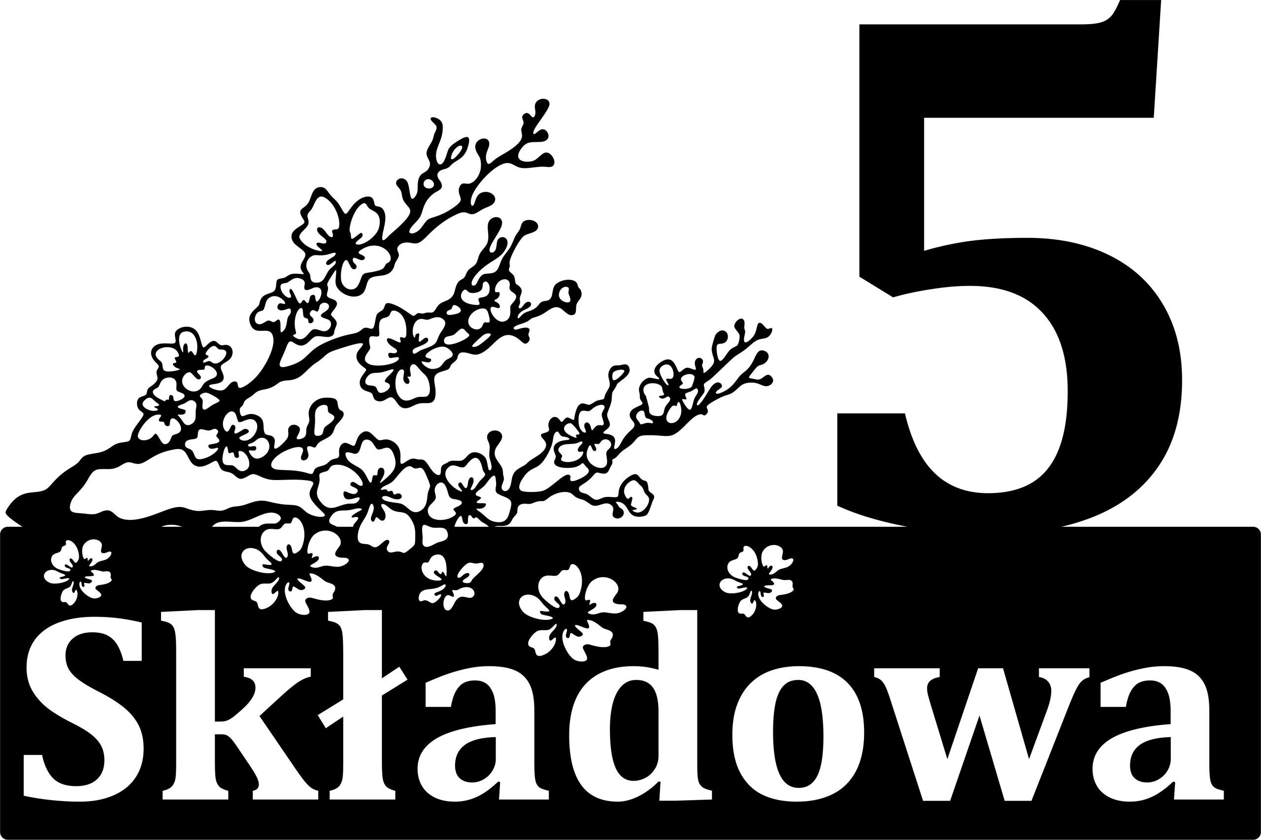 Adresní štítek Čitelný Velký Číslo domu ulice adresa višňový květ 90 cm