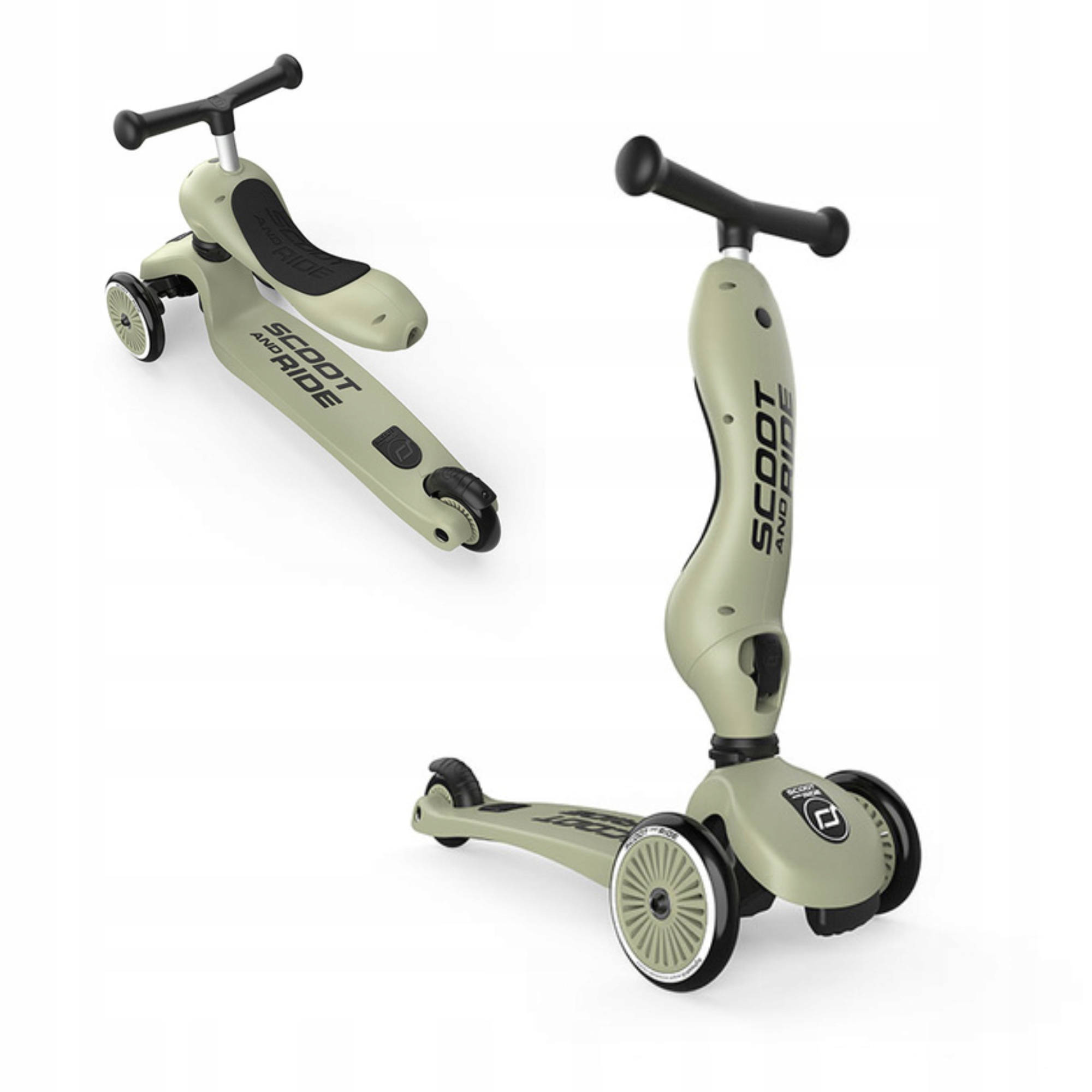 Scoot and Ride Highwaykick 1 Olive Jeździk Hulajnoga dla dzieci 2w1 1-5 lat