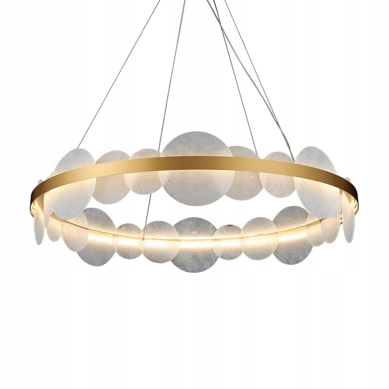 Nube Závěsná lampa 60 cm 37 W Led mosaz zlatá nastavitelná 3000K-6000K ring