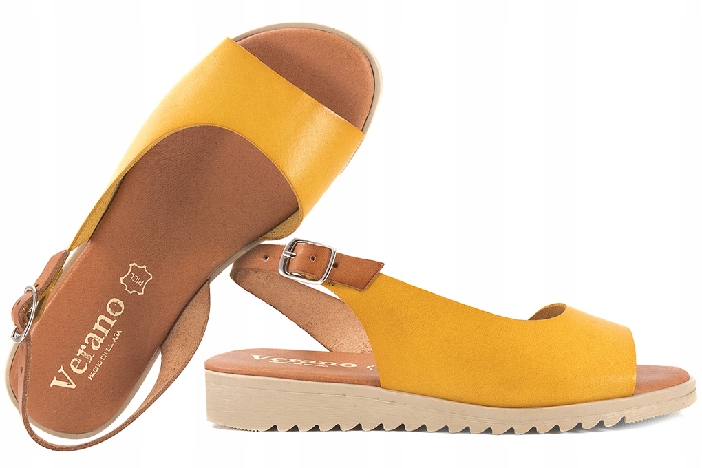 Verano 1205 Dámské Sandály Španělské žluté 36
