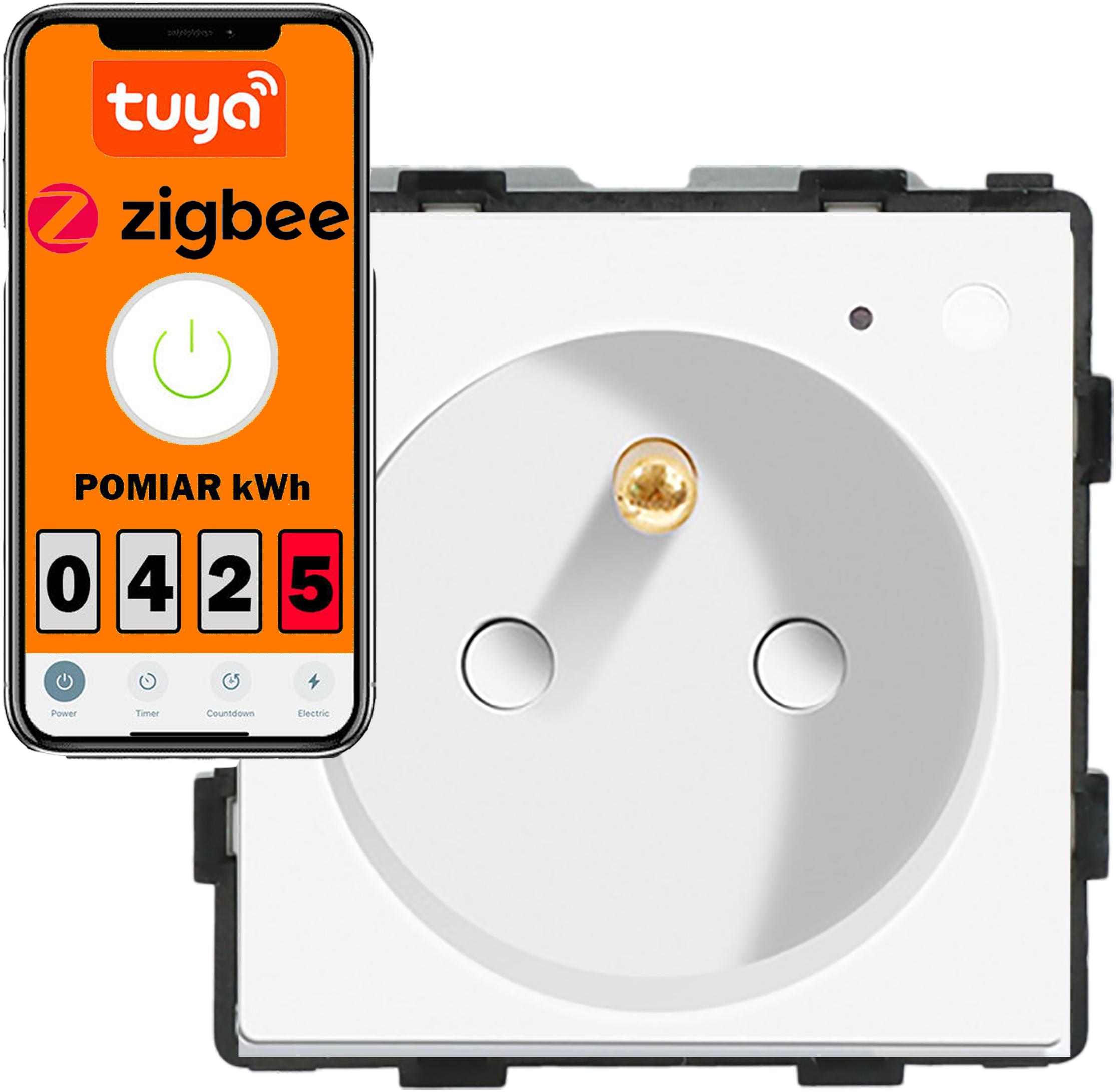 Modul Zásuvka Inteligentní Zásuvka Kolíkem Bílá ZigBee Měření Energie 1F