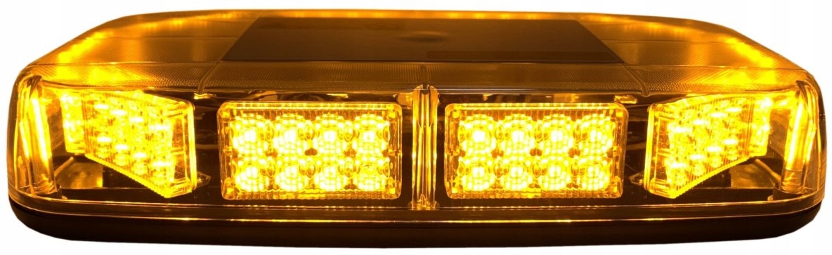 Výstražný Led paprsek 30 cm na magnet, žluté zábleskové světlo 12V 24V