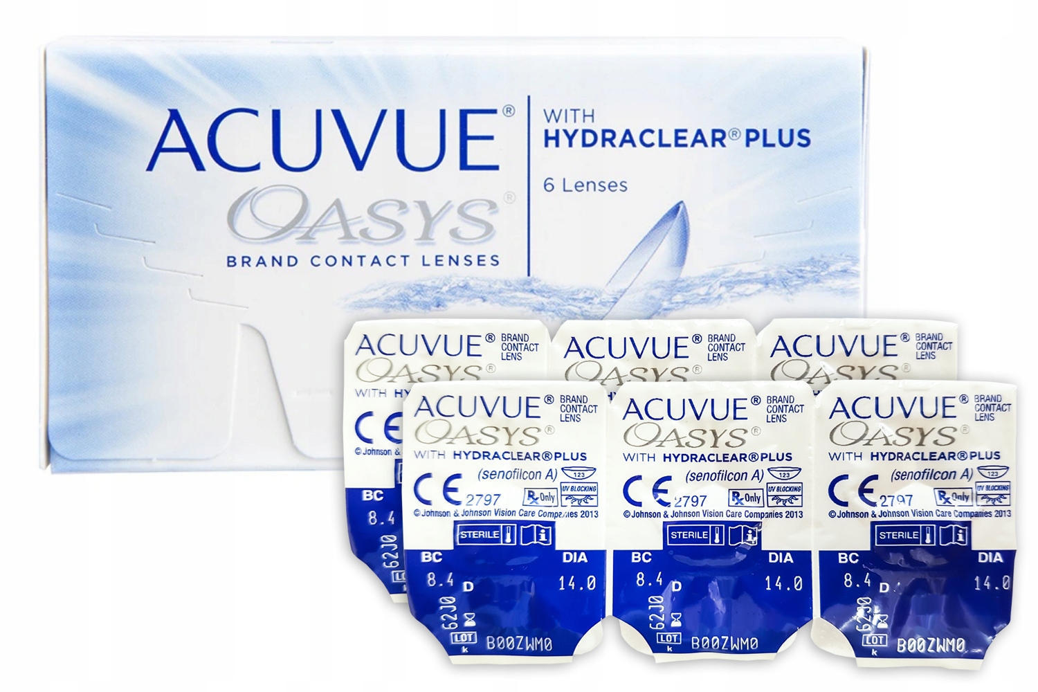 Контактные линзы Acuvue Oasys 6pcs мощность -1.00