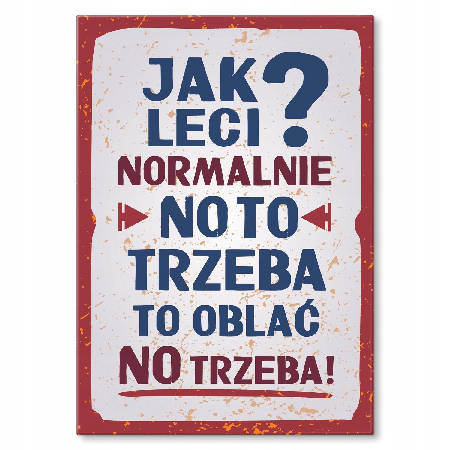 Kovový plakát Musíte to vylít Dárek 42 x 59 cm