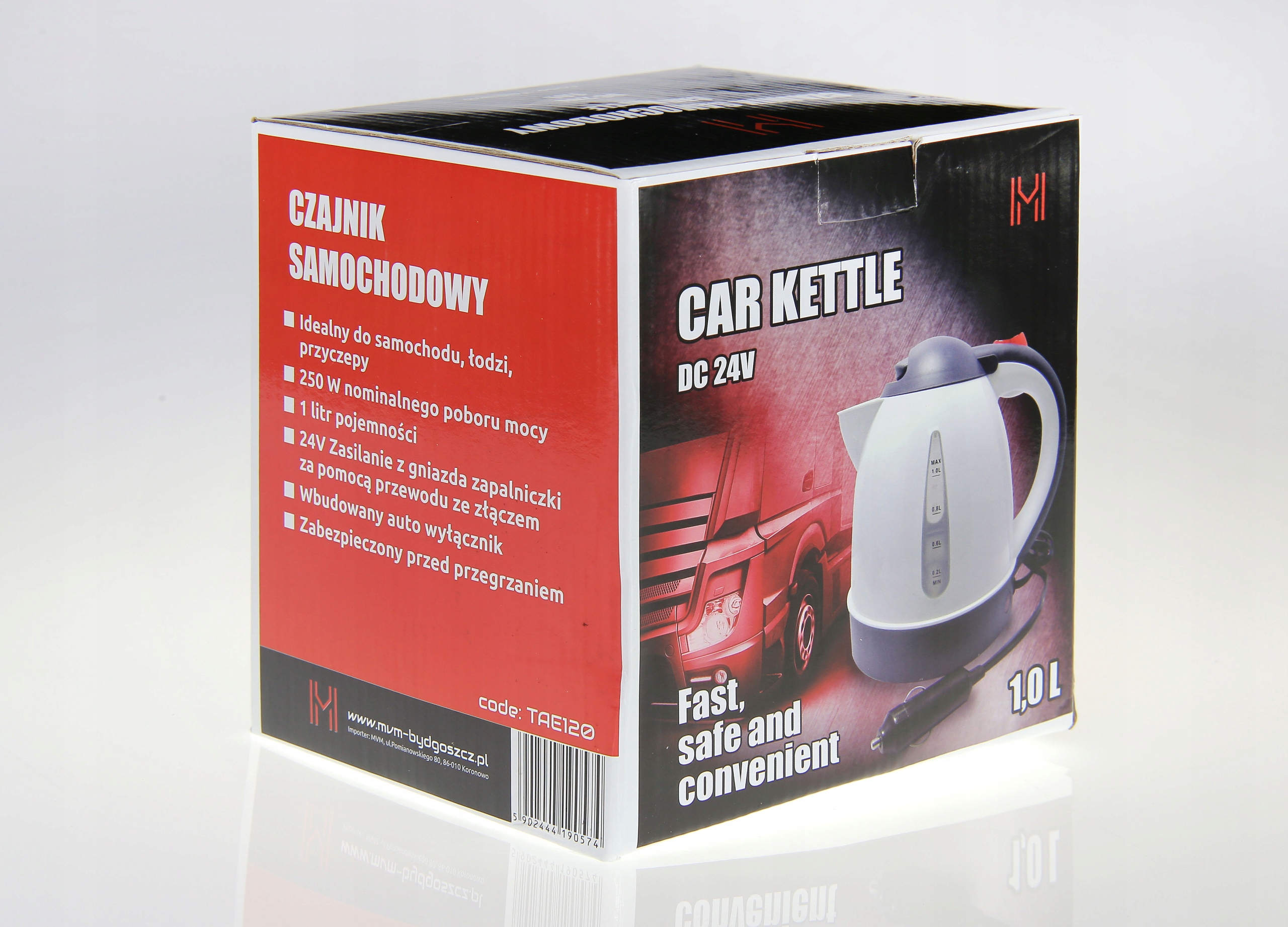 CZAJNIK SAMOCHODOWY ELEKTRYCZNY 24V 250W 1L PŁYTA Kod producenta 11AE0211