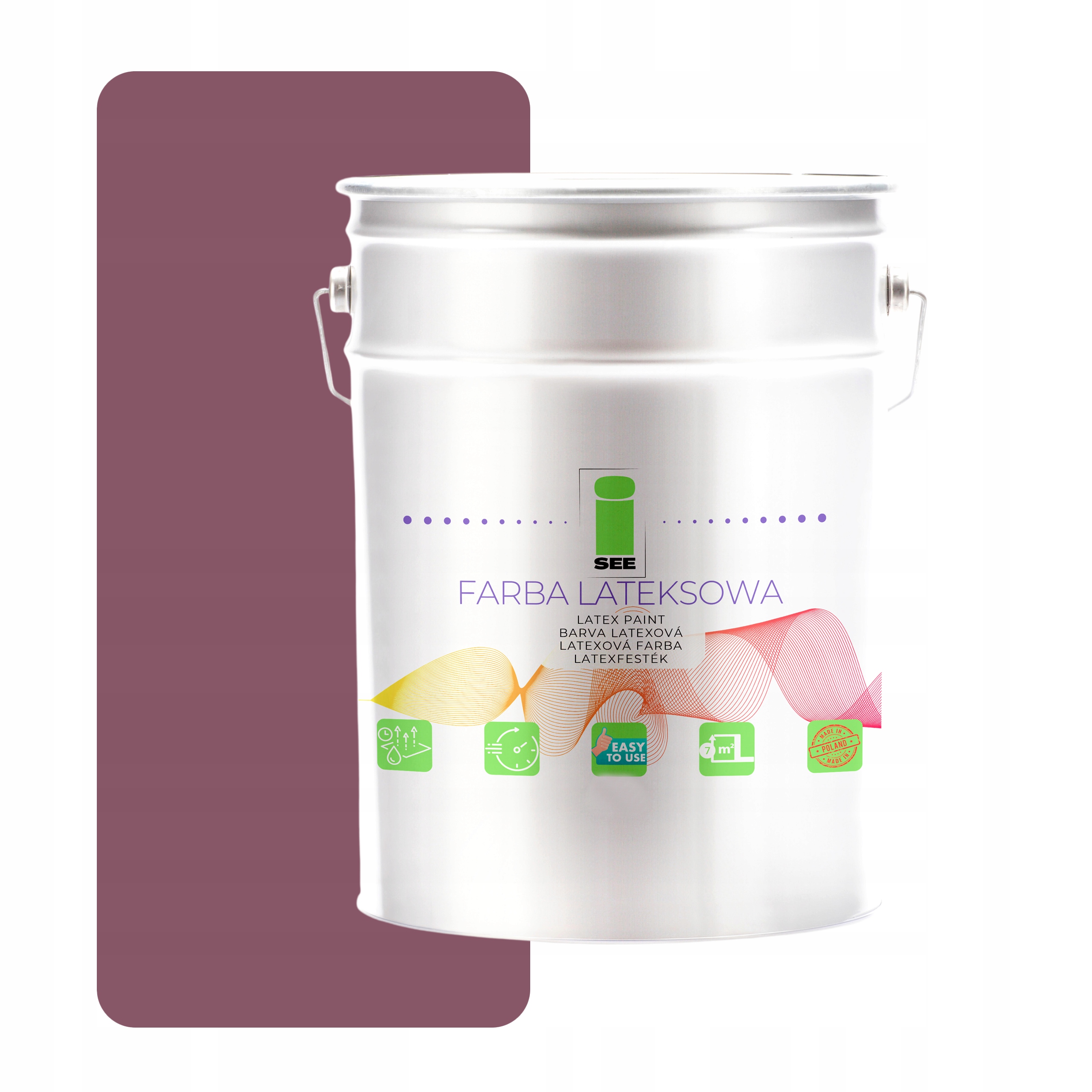 Latexová Farba Na Steny, Priedušná, Fialová, Pastelová, 10 L, Paropriepustná