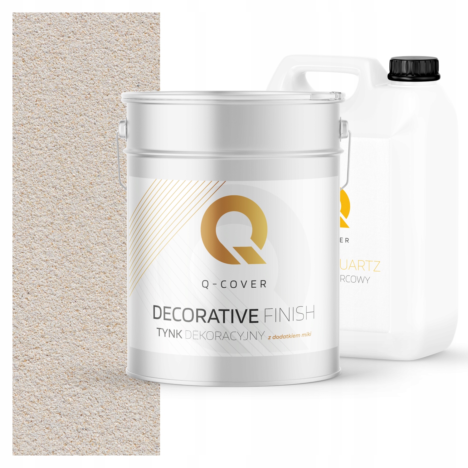 Dekorativní Omítka Set 3,5 m2 Béžová Světlá Se Zlatým Pylem Půda D802