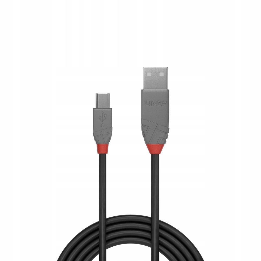 Lindy 36725 Kabel USB 2.0 A - Mini-B Anthra Line - 5m Kod producenta 36725