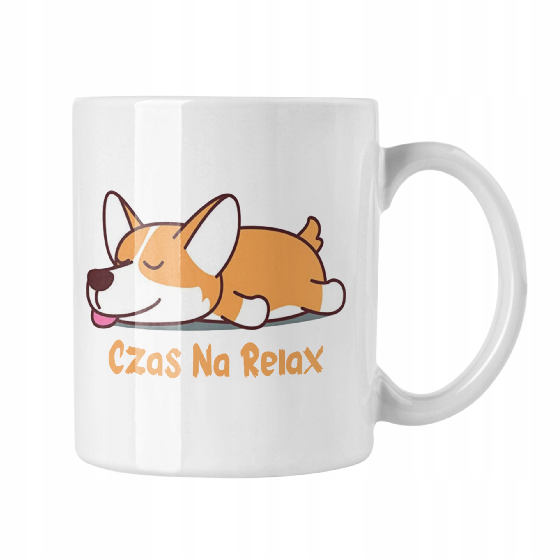 

Kubek ceramiczny Śmieszny pies Corgi Czas na Relax