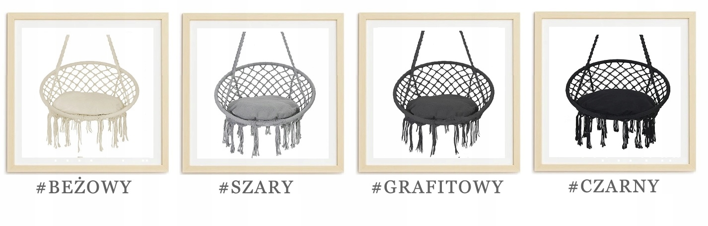 FOTEL WISZĄCY HUŚTAWKA OGRODOWA BOCIANIE GNIAZDO Z PODUSZKĄ BIAŁY Rodzaj wisząca