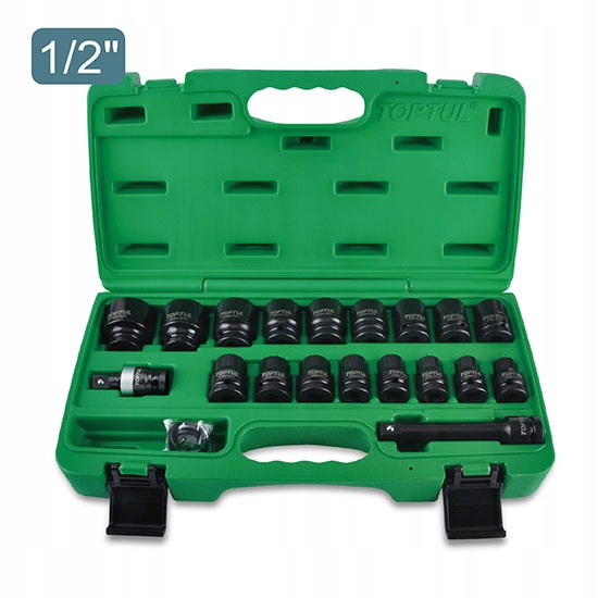 Sada Úderových Nástavcov 1/2" 10-32 MM 27 Ks Cr-mo Toptul GCAI2701