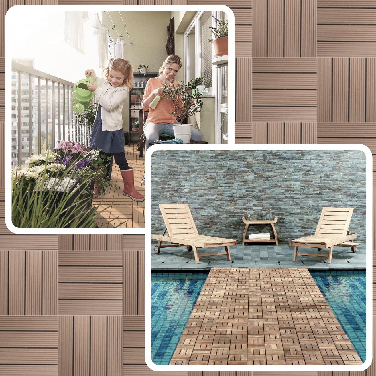 PODEST TARASOWY KOMPOZYTOWY PODŁOGA NA TARAS JASNE DREWNO 30x30x2,5cm Stan opakowania oryginalne