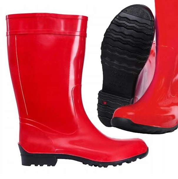 KALOSZE DAMSKIE ILSE 40 CZERWONE GUMOWCE LEMIGO