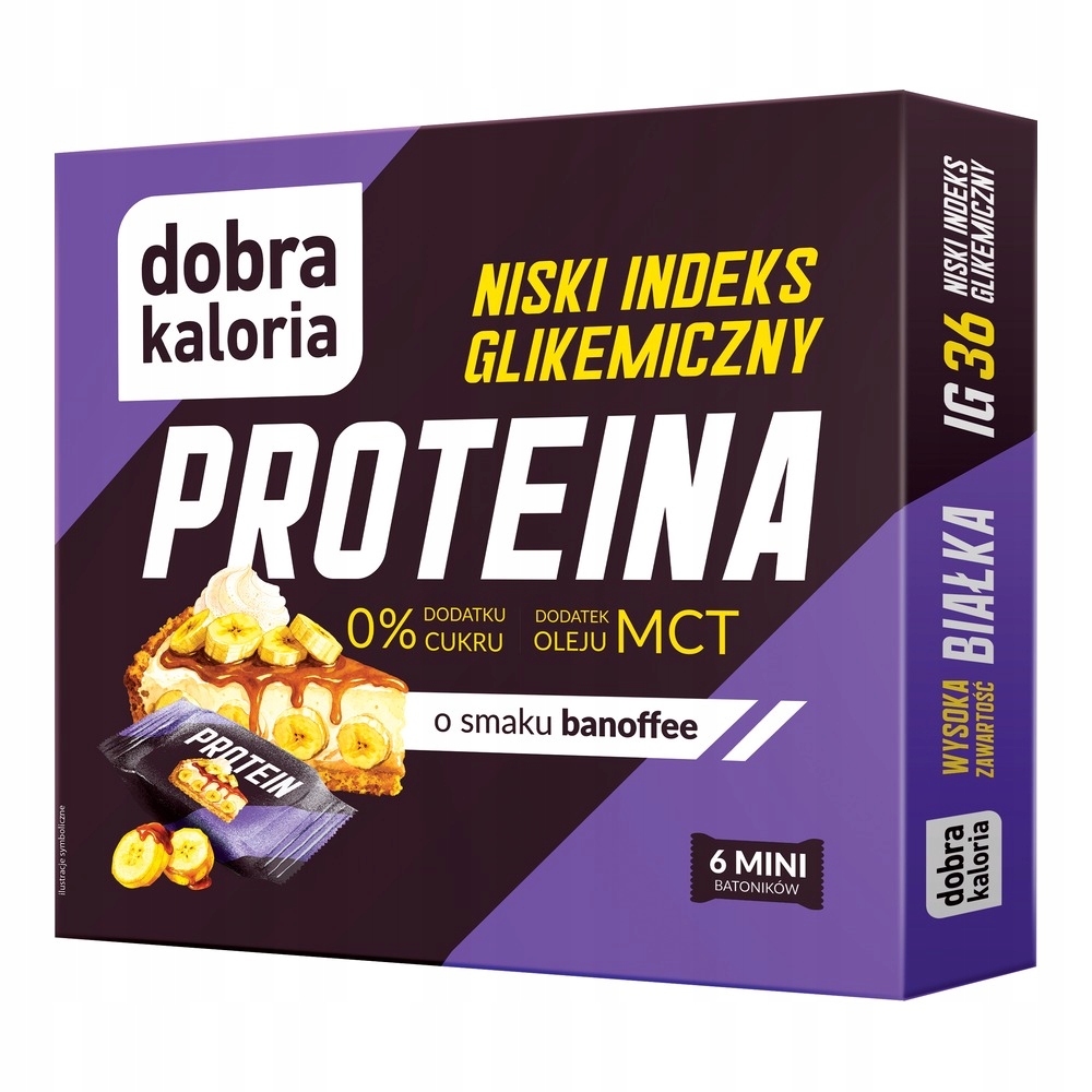 Mini tyčinky Proteina IG36 s Mct s příchutí banoffee 102 g Set 14 ks