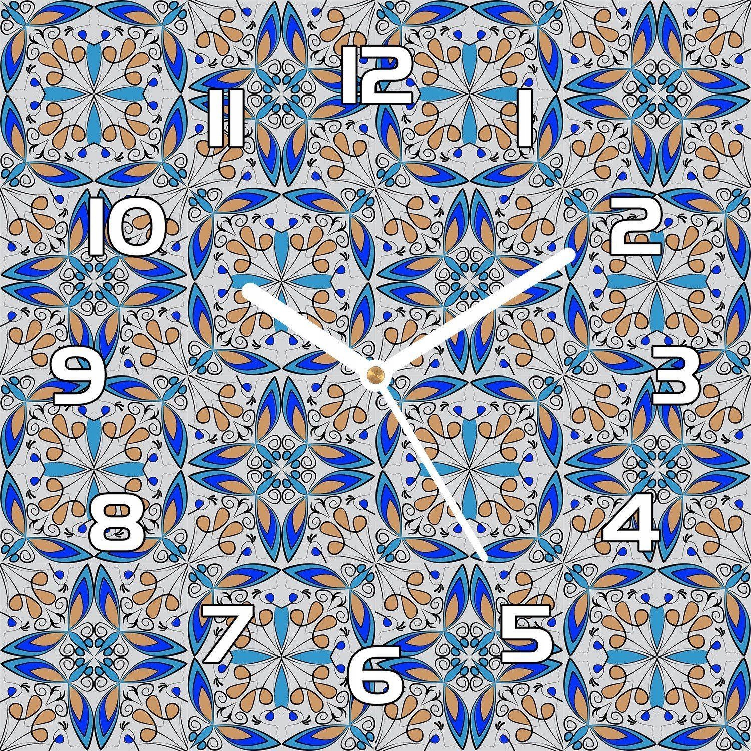 

Ładny zegar na szkle Marokański ornament 30x30 cm