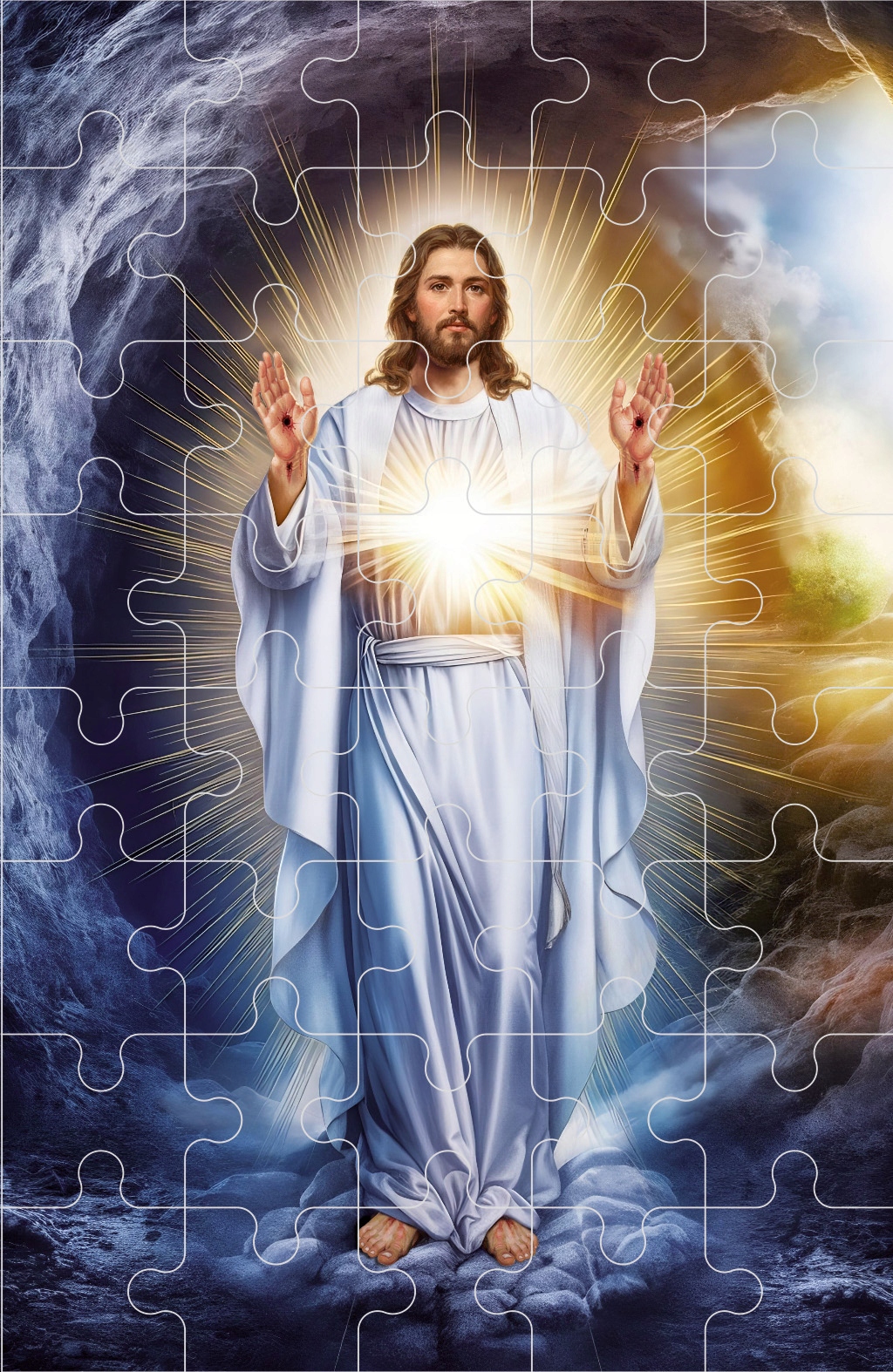 Puzzle Wielkanocne - Chrystus Zmartwychwstały