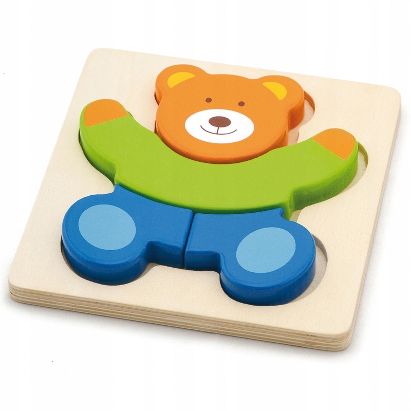 

Drewniane Puzzle dla Maluszka Miś 4 elementy Viga