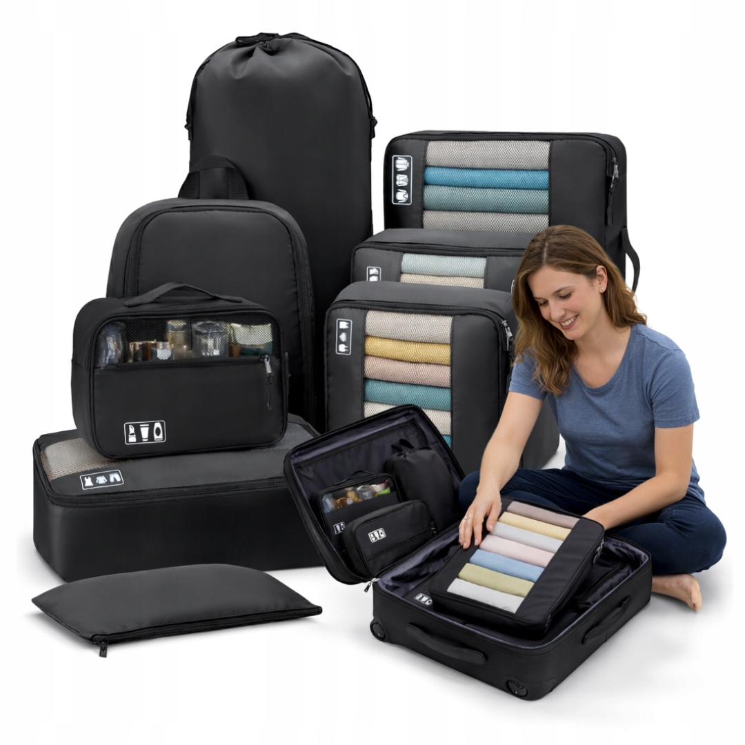 8szt. Organizery Podróżne Do Walizki Torby Podróżne Organizer Do Pakowania