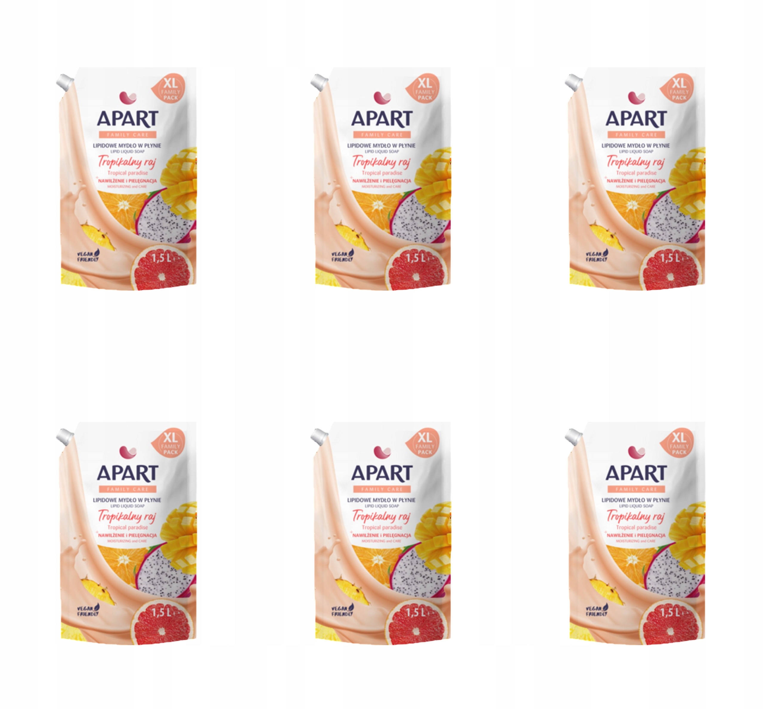 Apart Family Care lipidové tekuté mýdlo Tropický ráj 1500 ml X6