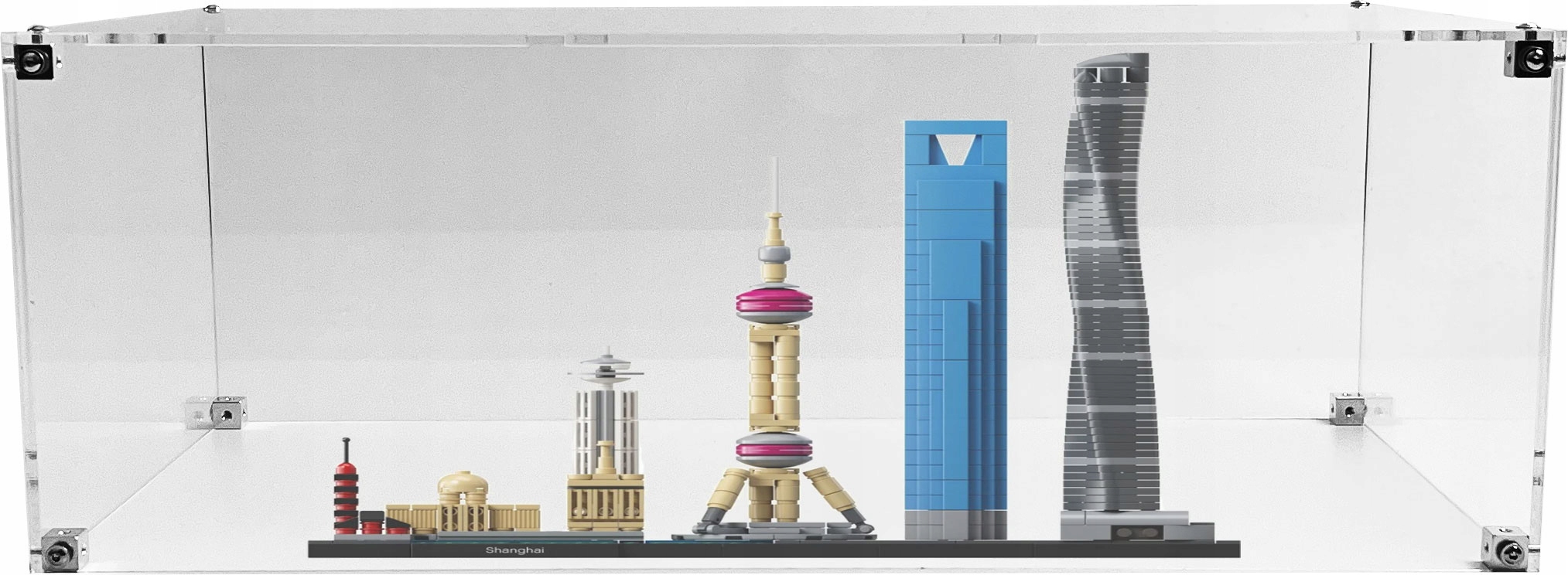 Vitrína Drewlandia pro stavebnici Lego 21039 Architecture Šanghaj