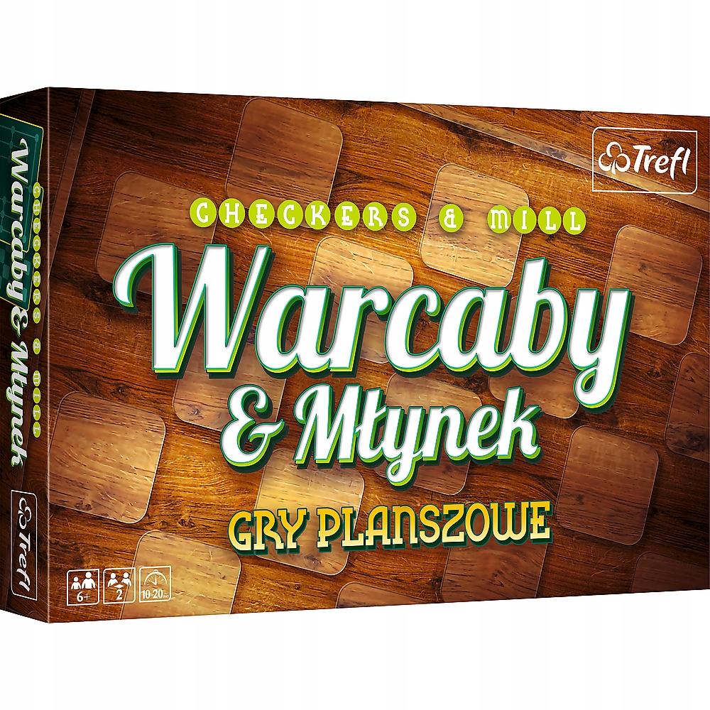 

Warcaby i Młynek Gra planszowa, Trefl 01681
