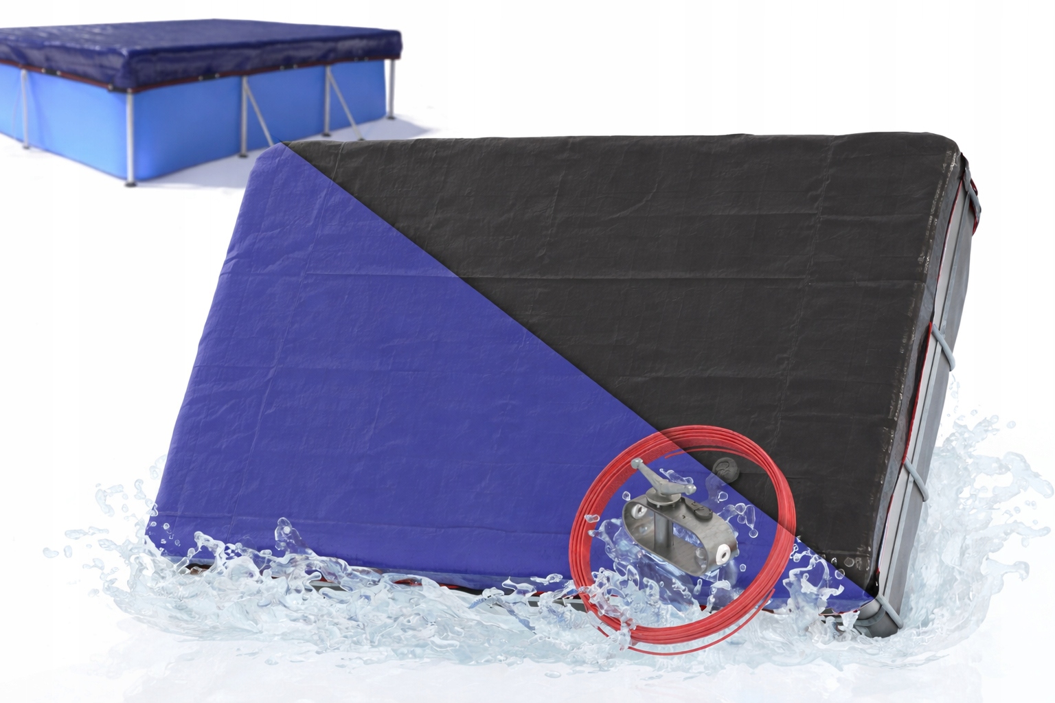 Plachta na bazény Planenfux PP102-BL obdĺžniková zimná 400x200 cm Pe Uv