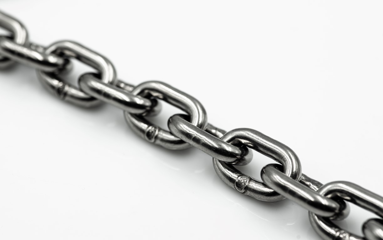 4mm Łańcuch Nierdzewny Kwasoodporny DIN766 - 1mb Długość 1 m