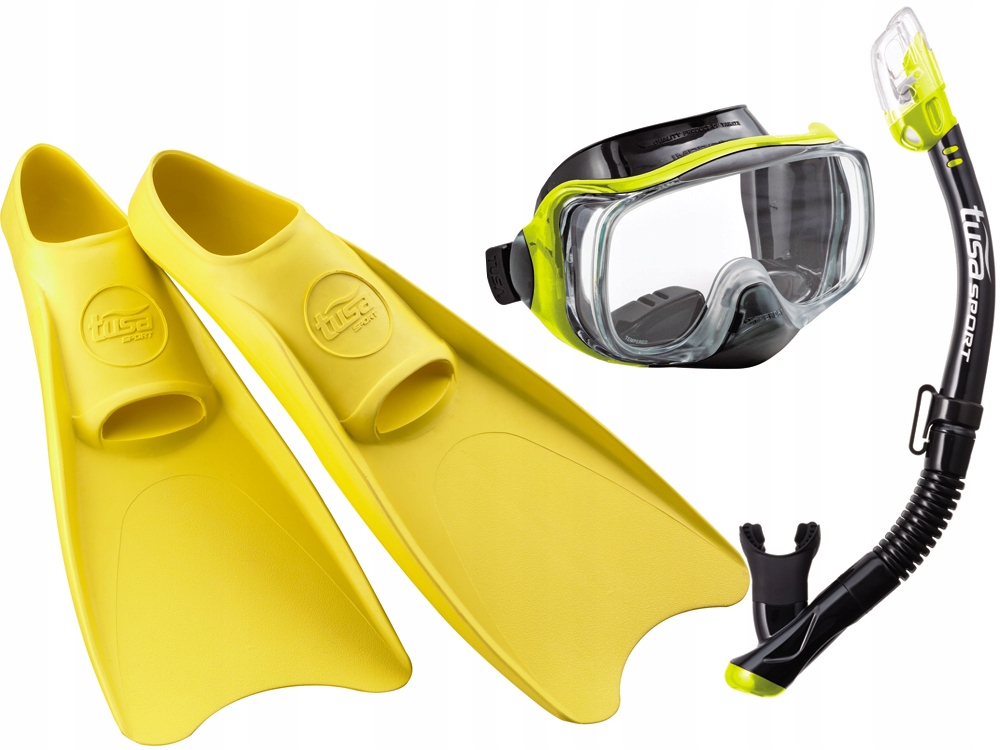 Zestaw Do Nurkowania Tusa Imprex Maska Fajka Płetwy UF1202 Yellow