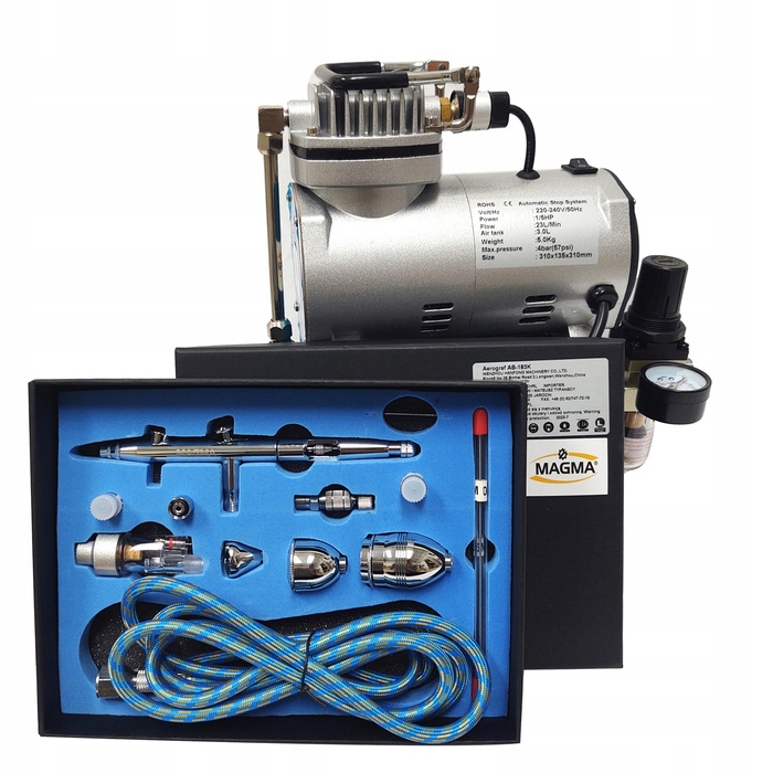 Airbrush TG183K Kompresor S Malířskou Lahví Lakovací Sada