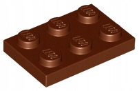 

Lego 3021 płytka 2x3 brązowy 2 szt Nowy