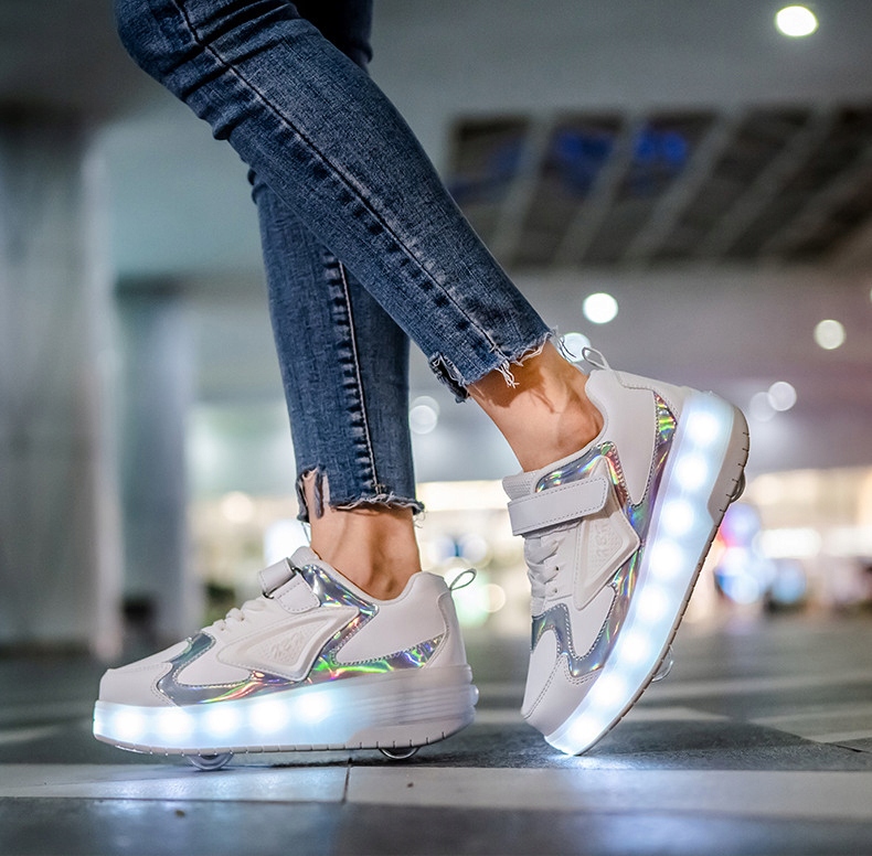 BUTOROLKI BUTY SPORTOWE Z ROLKAMI ROLKI WROTKI LED Z POLSKI HOLO 36 Rozmiar (new) 36