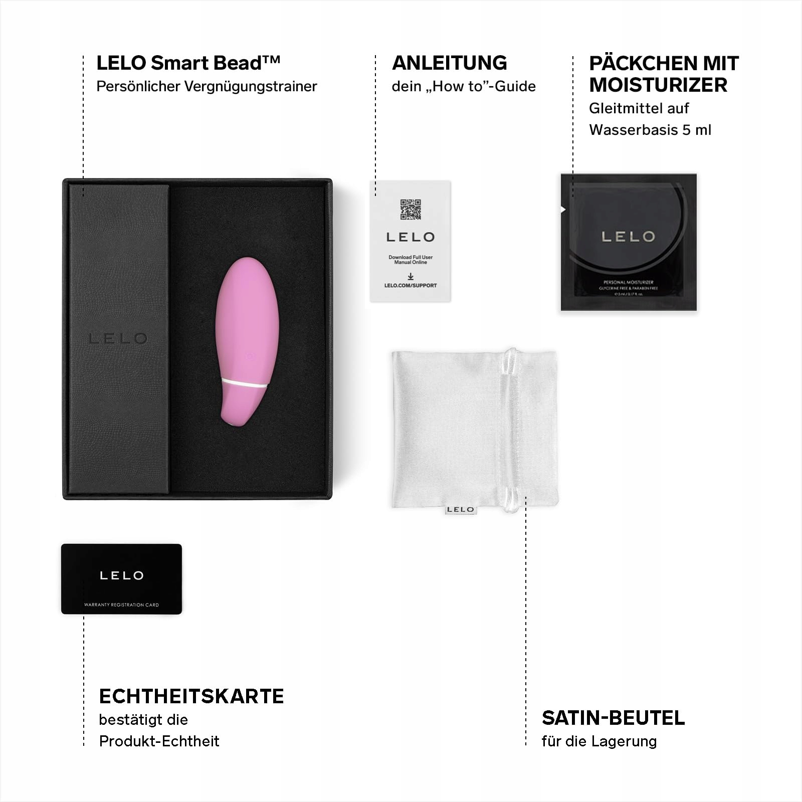 LELO Smart Bead Trener Mięśni Kegla Dla Kobiet Z Wibracjami Różowy — miniatura 2