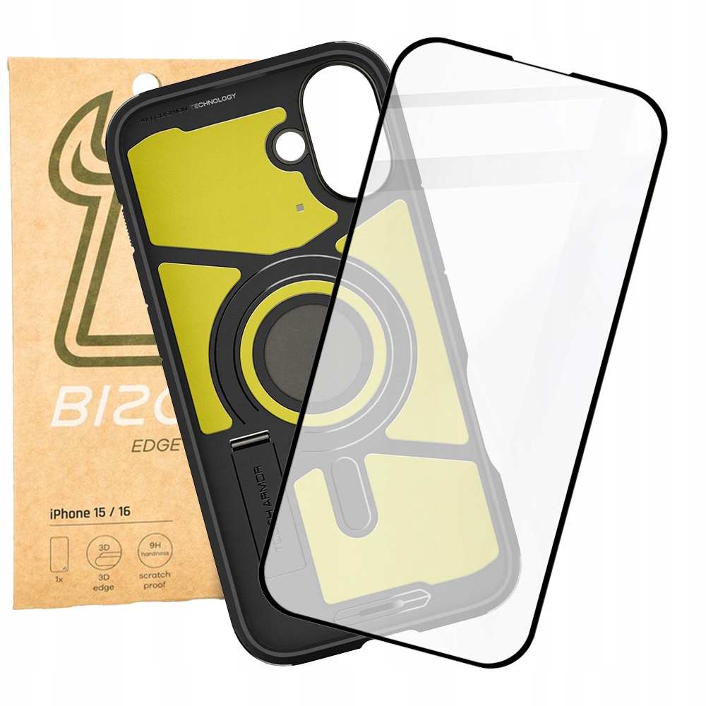 Pouzdro pro Magsafe sklo pro iPhone 16, Spigen, Bizon zadní kryt