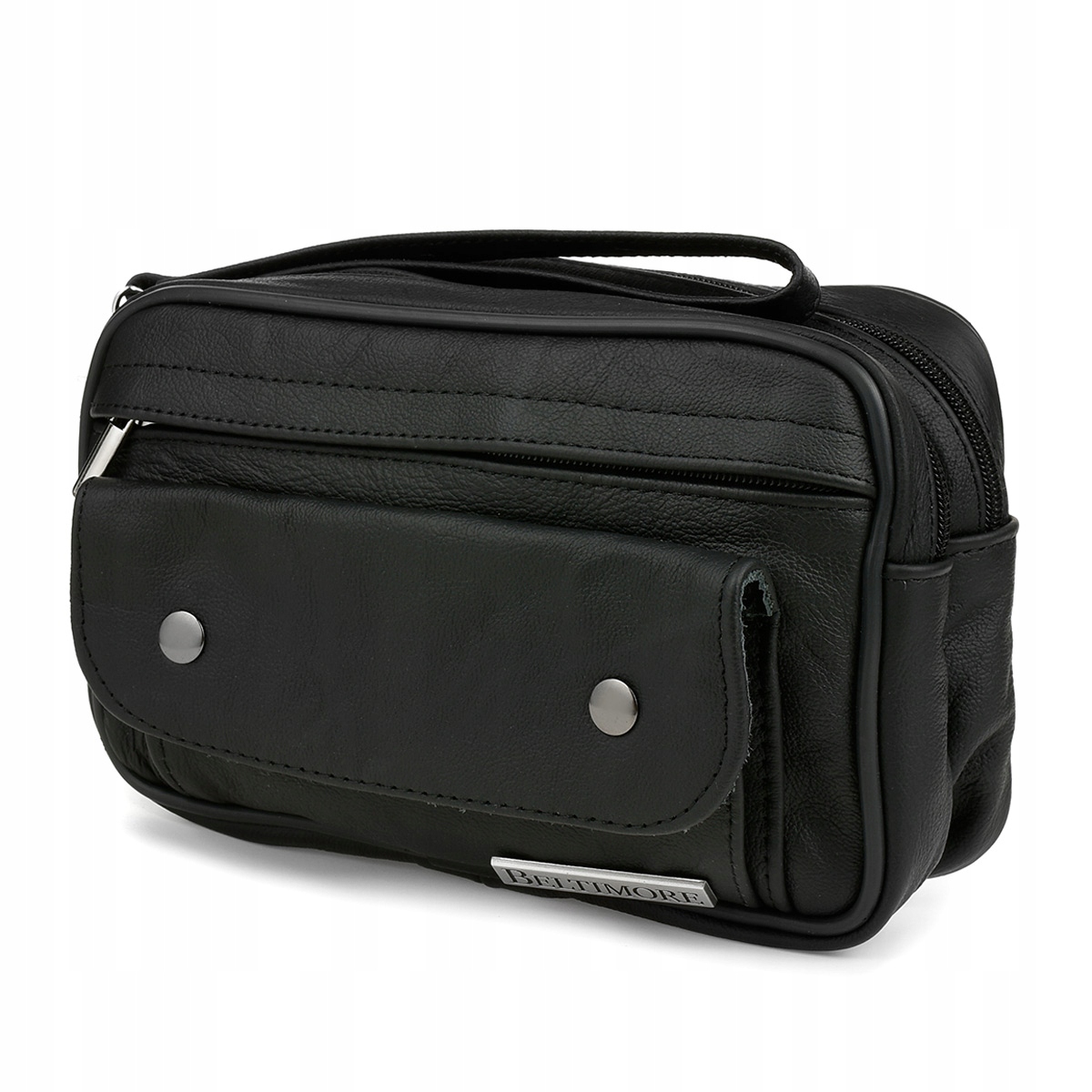 Pánská kožená taška do ruky na dokumenty premium, dvoukomorová Beltimore