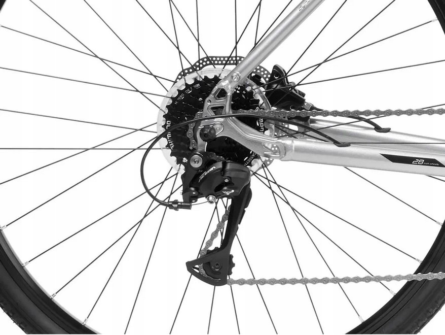 ROWER crossowy Romet ORKAN 4M rama 18 koła 28 srebrno-czarny hydraulika Kod producenta 2228327 - 18