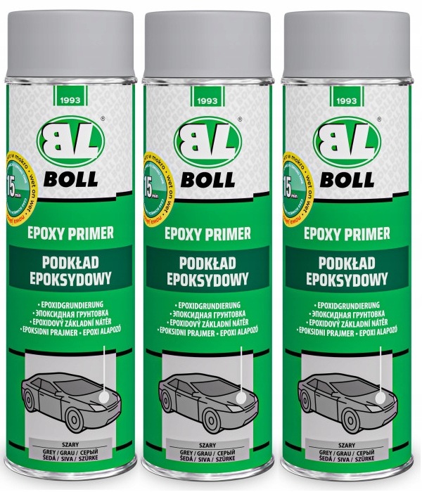 Boll podkład epoksydowy spray 500ml Szary 3 szt