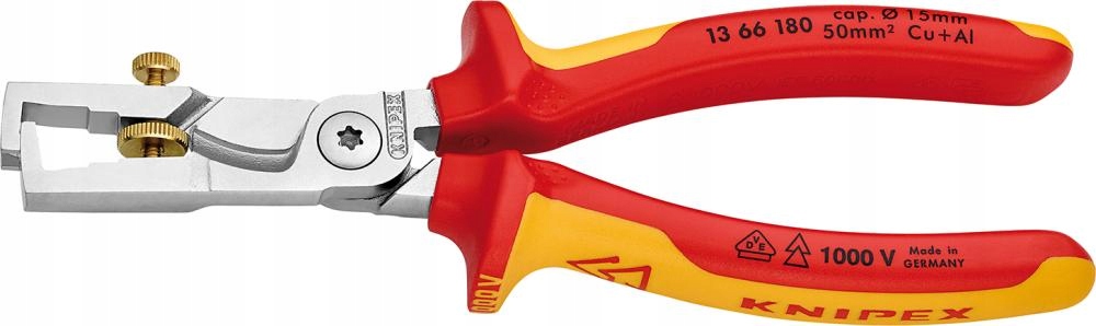 Kliešte StriX na odstraňovanie izolácie s rezačom káblov Vde 180 mm Knipex
